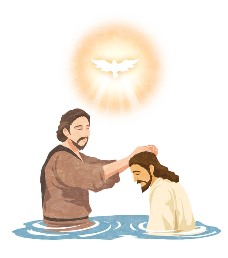 Во времена Нового завета Иисус был крещён Иоанном Крестителем, чтобы смыть все грехи мира.